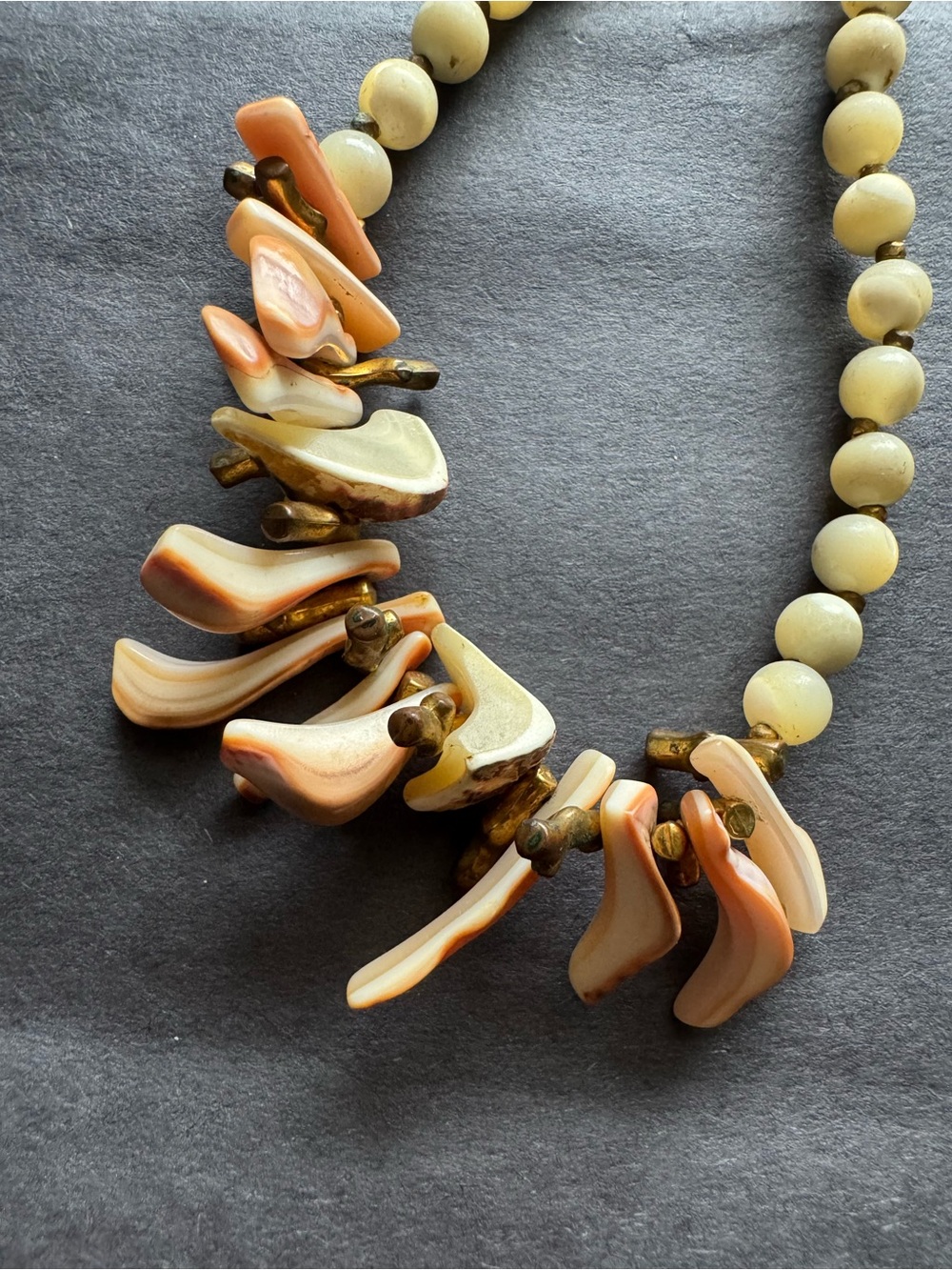 Vintage Miriam Haskell Shell Necklace